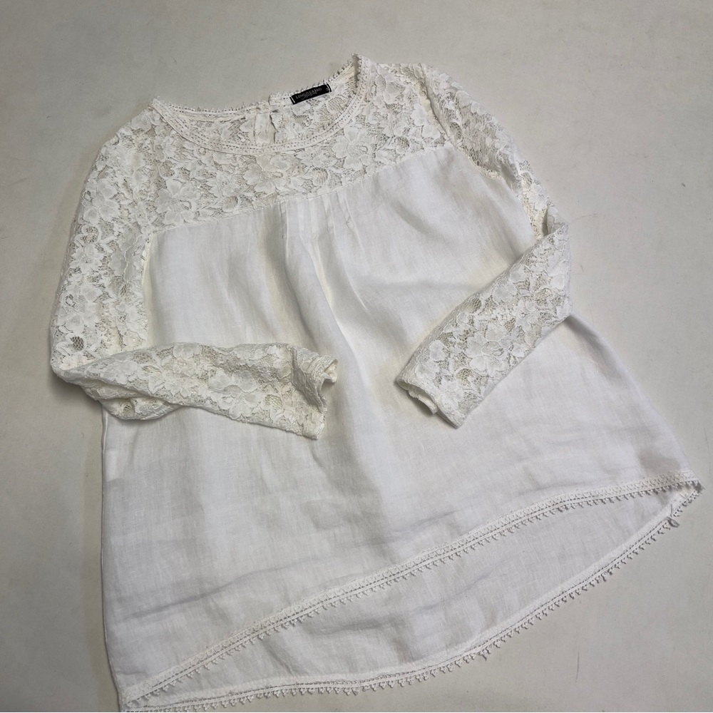 LUNGO L’ARNO Linen Lace Tunic - Picture 5 of 8